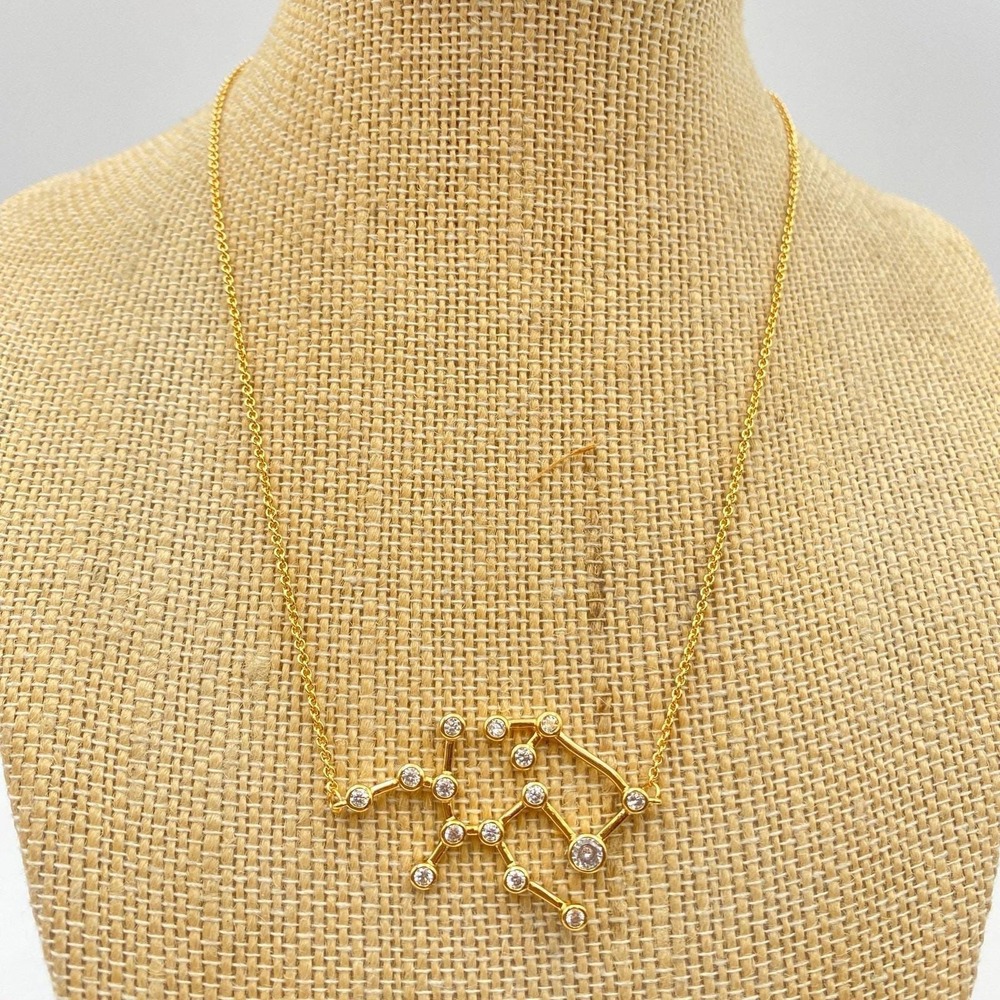 Sterling Forever When Stars Align Necklace Cubic Zirconia Stones Necklace